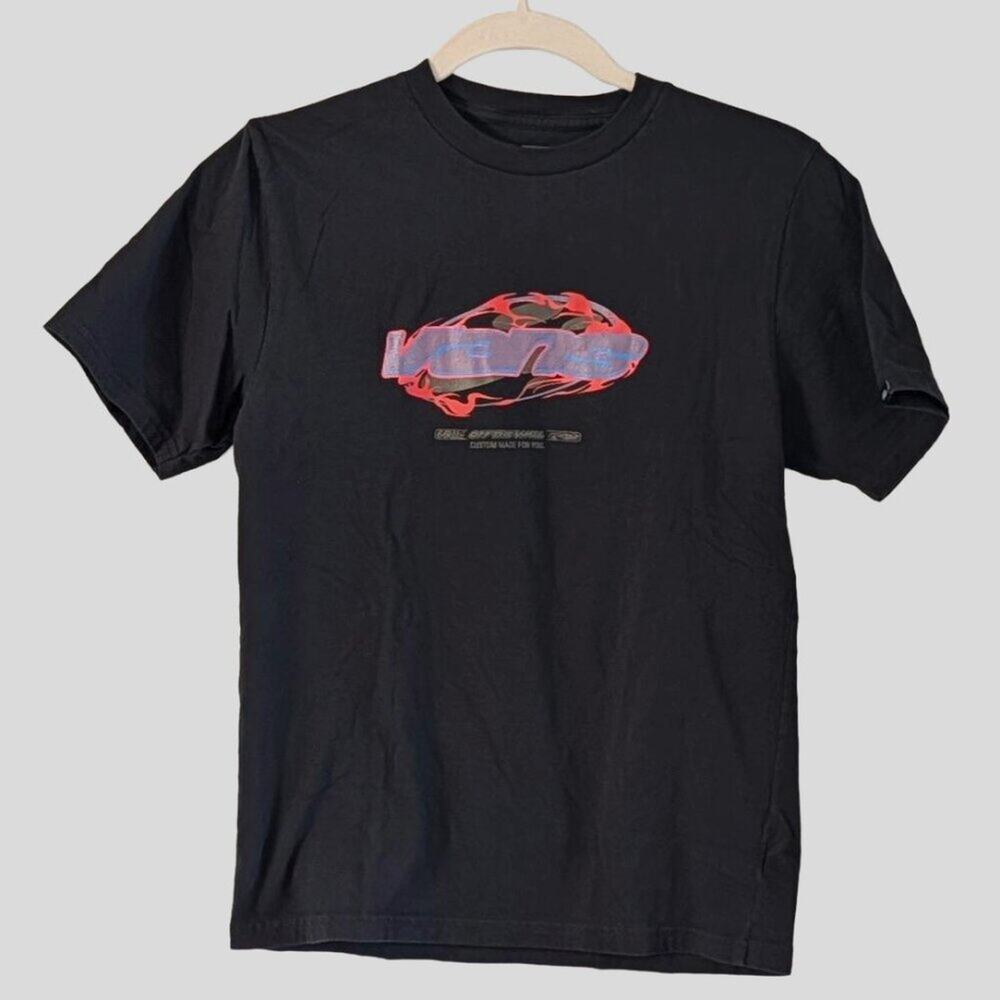 Vans Black Graphic T-Shirt Kids Large Skate Streetwear Logo Tee